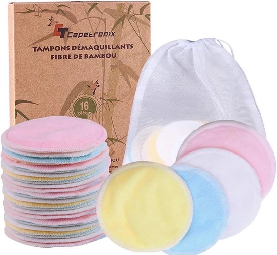 LaNicole® 100%Biologische-bamboe-herbruikbare pads-waterproof-Set van 10 - wasbare-absorberende-borstvoeding pads-Inclusies tasje van LaNicole