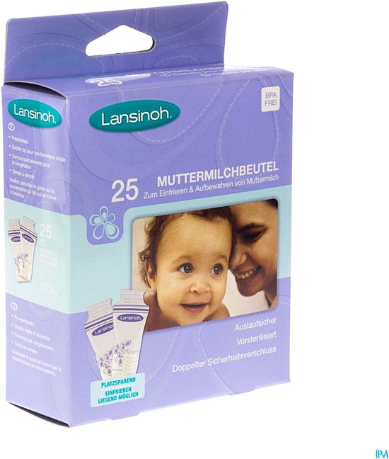 Lansinoh - Bewaarzakjes voor borstvoeding 25 stuks van Lansinoh