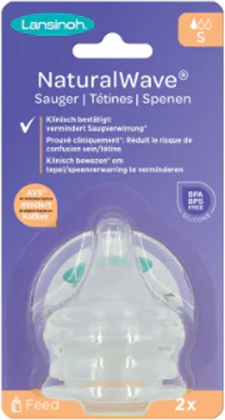 Lansinoh - Speen trage toevoer - Natural Wave - 2 stuks van Lansinoh