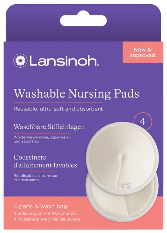 Lansinoh Wasbare Zoogkompressen - 4 Stuks van Merkloos