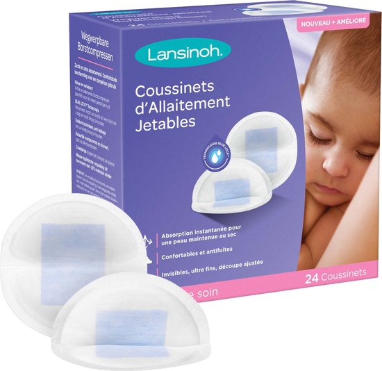 Lansinoh - Wegwerpborstkompressen wit - 24 stuks van Lansinoh
