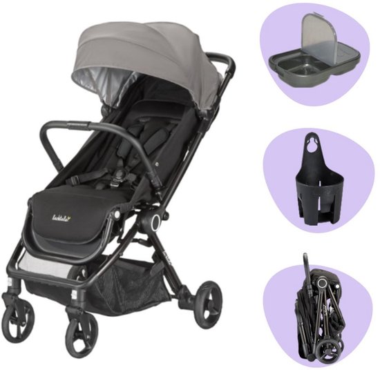 Larktale Autofold Nightcliff Buggy - Geschikt vanaf de geboorte tot 25 kg - Rubberen wielen