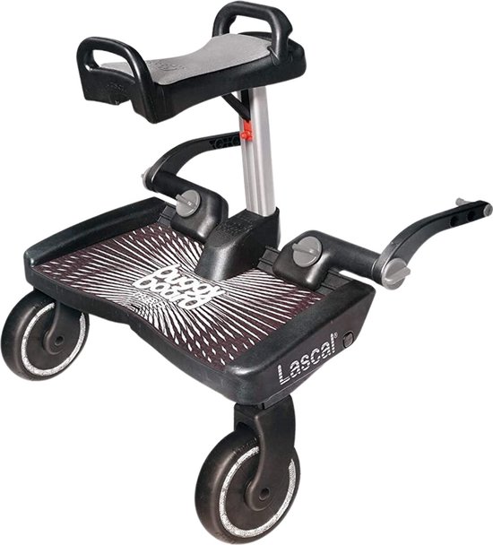 Lascal BuggyBoard MAXI+ - Meerijdplankje zet zitje voor kinderwagen/buggy - Tot 22kg - Grijs van Merkloos