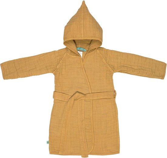 Lässig Badjas Muslin Mustard 24-36 maanden 92-98 van LÄSSIG