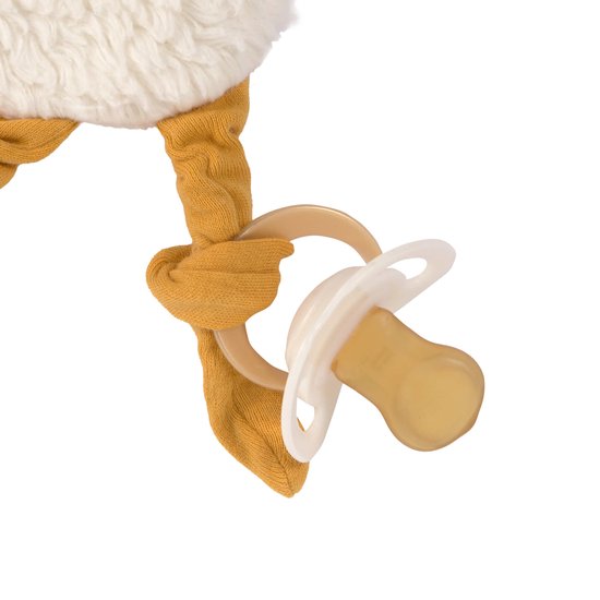 Lässig Gans Knuffeldoekje - Wit - Knuffeldoekje van GOTS katoen - Zachte metgezellen - Stimuleert creativiteit - Fopspeenhouder