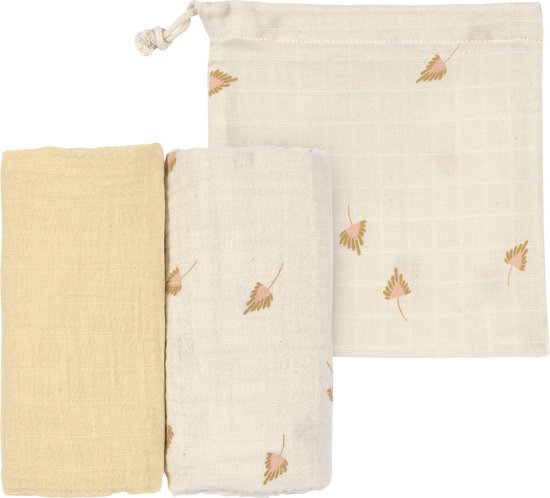 Lässig Hydrofiele luier - swaddle doek 2 stuks in Curry – grijs 80 x 80 cm van LÄSSIG