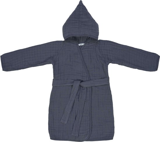LÄSSIG KINDERBADJAS MOUSSELINE BADJAS 12 18 MAANDEN Navy van LÄSSIG