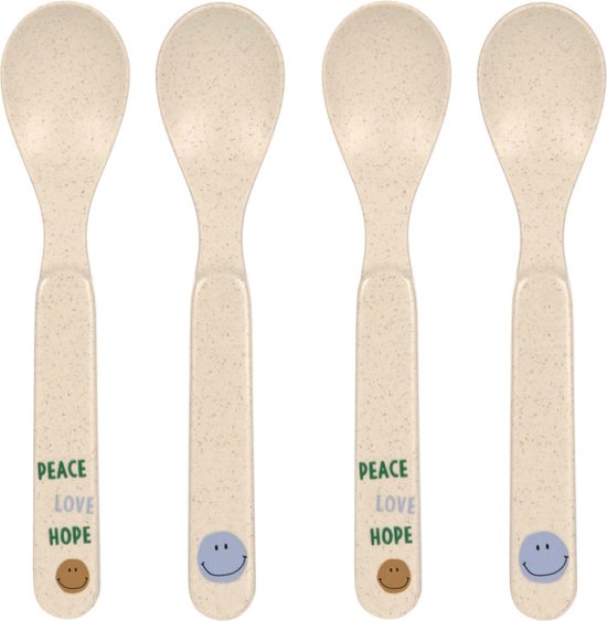 Lässig Lepels Happy Rascals Smile Sky Blue 4-Pack van LÄSSIG