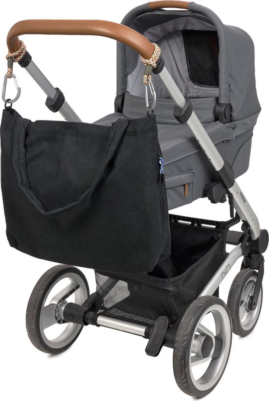 Lässig Luiertas / Buggytas Casual Shopper Cord black van LÄSSIG