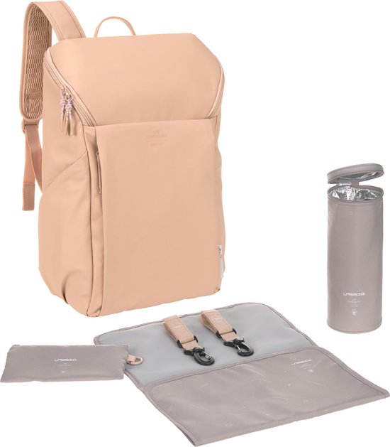 Lässig Luiertas Green Label Slender Up Backpack Rugzak camel van LÄSSIG