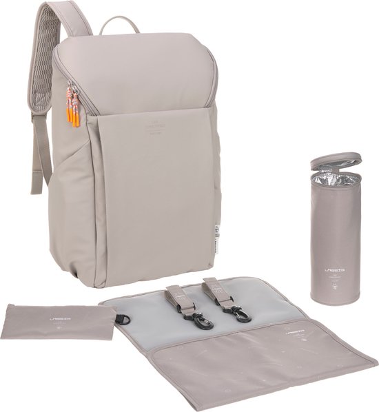 Lässig Luiertas Green Label Slender Up Backpack Rugzak taupe van LÄSSIG