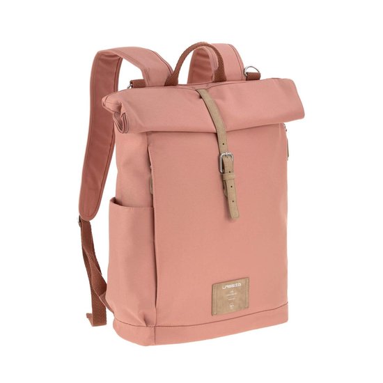 LÄSSIG Luiertas Rolltop Backpack rugzak incl verschoningsmatje Cinnamon van LÄSSIG
