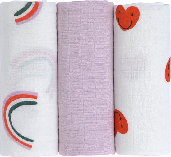 Lässig Multidoek Happy Rascals Heart 60x60cm (3pack) van LÄSSIG