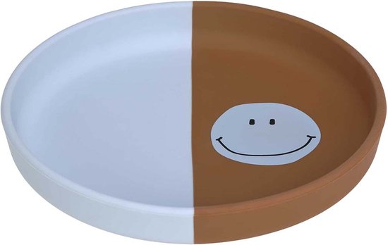 Lässig Siliconen bord - Happy Rascals, Smile Sky Blue van LÄSSIG