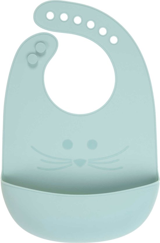 Lässig slabbetje Silicone Little Chums Mouse blue 6 tot 24 maanden van LÄSSIG