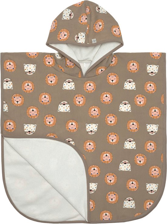 Lässig Splash & Fun Beach Badponcho Wild Cats choco van LÄSSIG