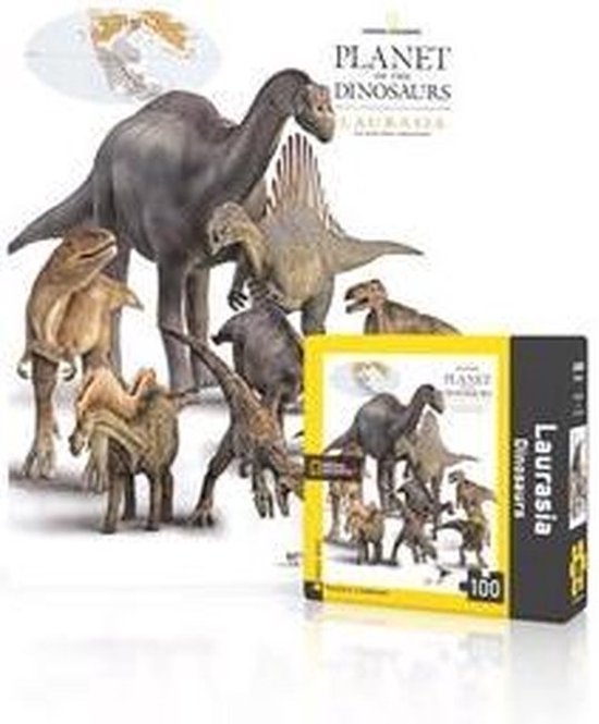 Laurasia Dinosaurs 100 Stukjes New York Puzzle Company Mini Puzzel National Geographic - 0819844014674 van Merkloos