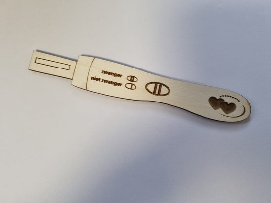 LBM zwangerschap aankondiging gepersonaliseerd - hout - 16 cm van LBM