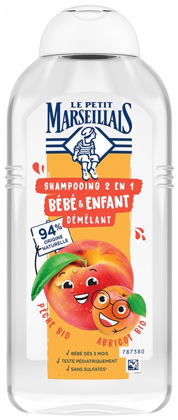 Le Petit Marseillais 2in1 Ontwarrende Shampoo Voor Baby's en Kinderen Apricot Peach 300 ml van Merkloos