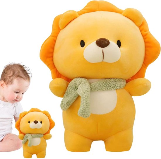 Leeuwenknuffel - Pluche leeuw - Kinderspeelgoed - Zacht PP-katoen - 23 cm - Leeuw