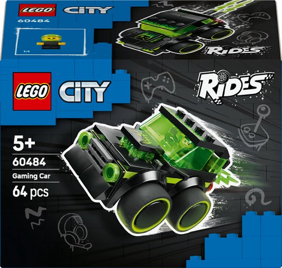 LEGO® City Voertuigen - Gaming Raceauto - Modelautoset - Klein Racespeelgoed met een Junior Minifiguur - Gamecadeau voor Jongens, Meisjes en Kinderen Vanaf 5 Jaar - Cadeautje voor Kinderverjaardagen - 60484 van Merkloos