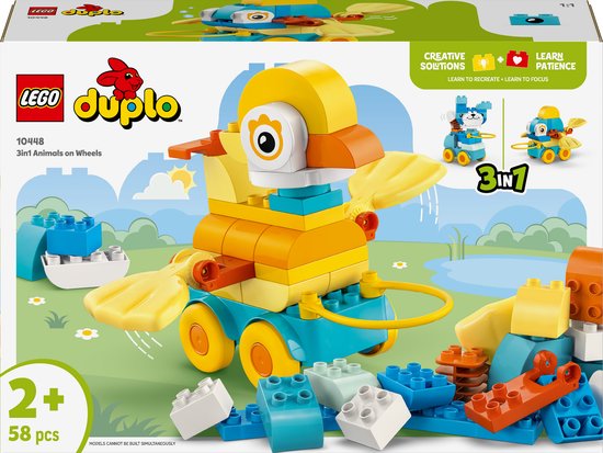 LEGO DUPLO 3-in-1 Dieren op Wielen Peuterspeelgoed - 10448 van Lego.