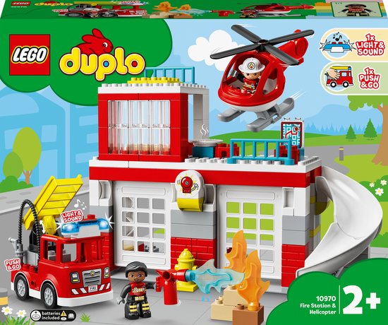 LEGO DUPLO Brandweerkazerne & Helikopter - 10970 van Merkloos