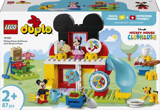 LEGO DUPLO - Disney Mickey Mouse Clubhuis met Minnie en Pluto Bouwpakket voor Kinderen - 10465 van Merkloos