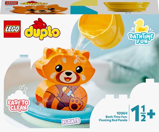 LEGO DUPLO Mijn eerste pret in bad: Drijvende Rode Panda - 10964 van Merkloos