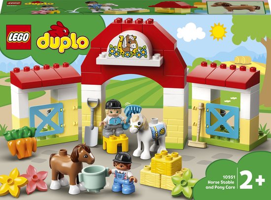 LEGO DUPLO Paardenstal en Pony's Verzorgen - 10951 van Merkloos
