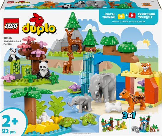 LEGO DUPLO Stad 3-in-1 families van wilde dieren - 10446 van LEGO Duplo