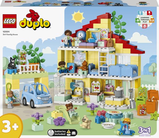 LEGO DUPLO Town 3in1 Familiehuis Speelgoed Poppenhuis voor 3+ Jarigen - 10994