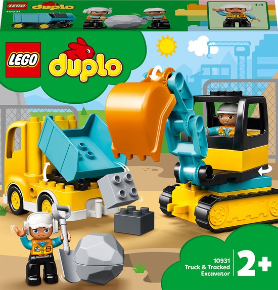 LEGO DUPLO Truck & Graafmachine met rupsbanden - 10931 van Lego.