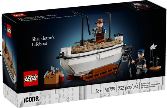 LEGO Icons 40729 - Shackleton's Lifeboat van Lego.