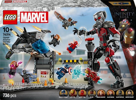 LEGO Marvel Captain America: Civil War actiescène 76314 van Lego.