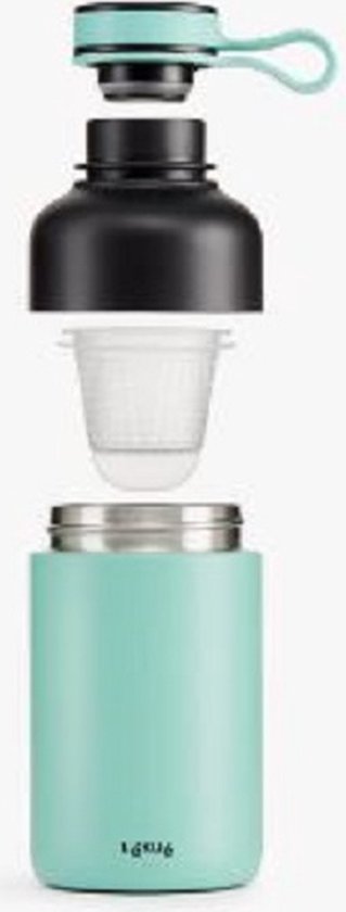 Lékué dubbelwandige isoleerfles uit rvs met filter groen 300ml van Lékué