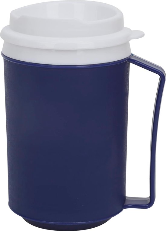 Lekvrije drinkbeker, voor senioren, thermosbeker, geïsoleerde beker, tuitbeker met deksel en handvat, voor zorgbehoevenden, tuitbeker voor ouderen, beker voor Parkinson-ondersteuning. van Homecraft