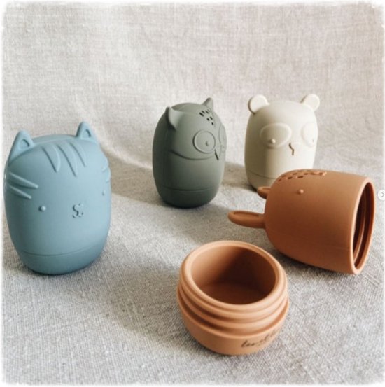 Leo et Lea - Badspeelgoed - set van 4 - nude/rose van LEO