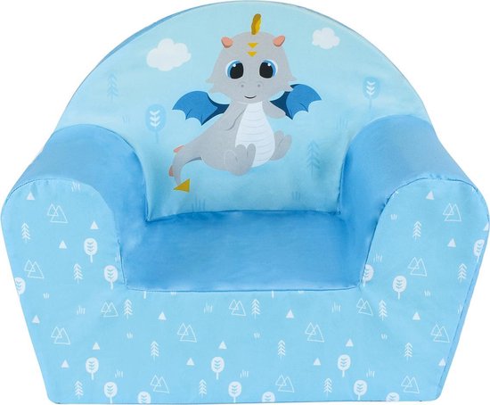 Leon de Draak Fauteuil Blue - 42 x 52 x 33 cm - Polyester