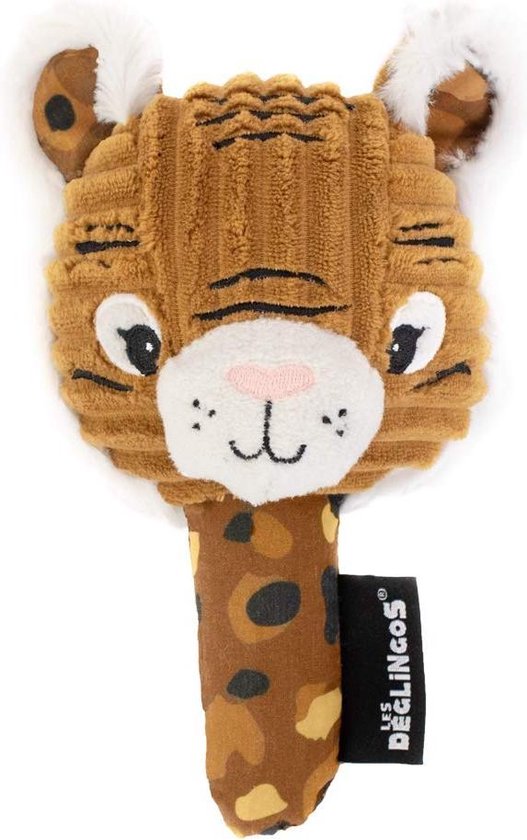 Les Deglingos Spiegel Tijger Junior 18,5 Cm Pluche Bruin van Les Deglingos