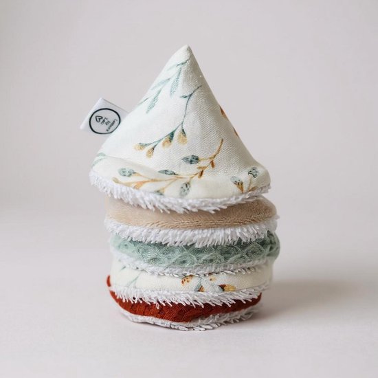 Letters by Lau | Piemelhoedjes Natuur | set van 5 | Kraamcadeau | Handig | Mommybag | Baby | Jongetjes | Katoen | Badstof | Leuke print | pipihoedjes van Merkloos