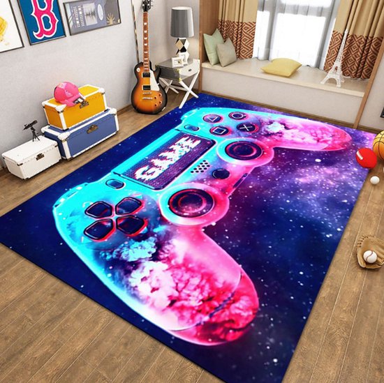 Levabe Speel Tapijt - Kinderen - Gaming - Kruipmat - Levabe Speel Tapijt - Kinderen - Gaming - Kruipmat - Vloermat - Gameroom - Vloerkleed - Speelkleed - Game kamer - XL - Zacht - Controller Look - 160 x 120 CM van Levabe
