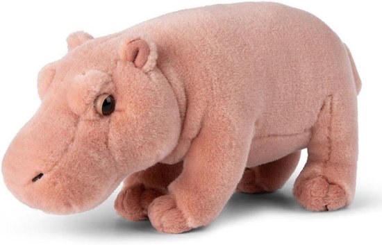 Levensecht Nijlpaard Knuffelbeest - Zacht Pluche Dier van 23 cm - Veilig en Wasbaar Speelgoed