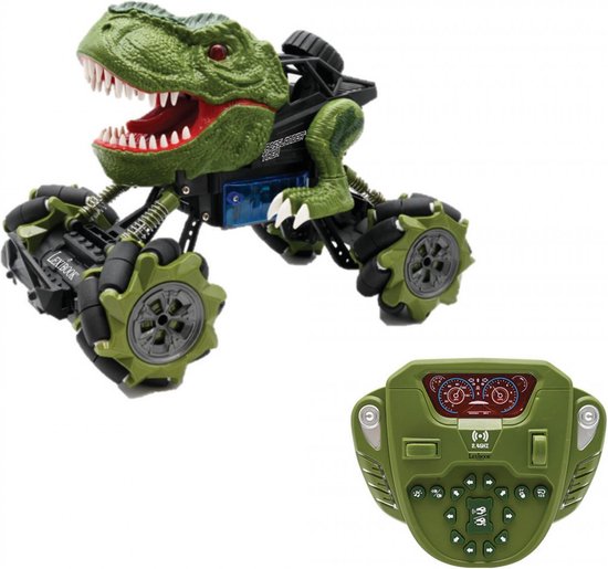 Lexibook CrosslanderÂ® Tirex - op afstand bestuurbare dinosaurus auto, oplaadbaar, drifting, rook en geluidseffecten, gekke stunts, off-road auto, kinderen, RC57 van Lexibook