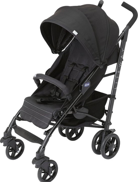 Lichte Kinderwagen voor Pasgeborenen - Jet Black - Comfortabel en Handig