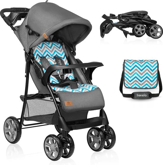 Lichtgewicht Buggy tot 15 kg, Kinderwagen van ca. 6 maanden tot ca. 3 jaar, Wandelwagen met 5-punts Veiligheidsgordels, Rugleuningverstelling tot Ligpositite, Snel Opvouwsysteem van Hauck