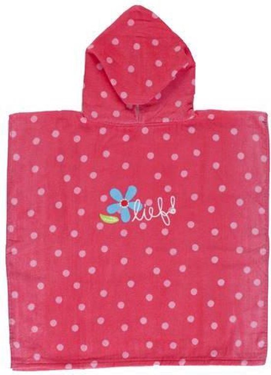 Lief! Girl - Kinderponcho - 60x120 cm - Katoen - Roze van LIEF