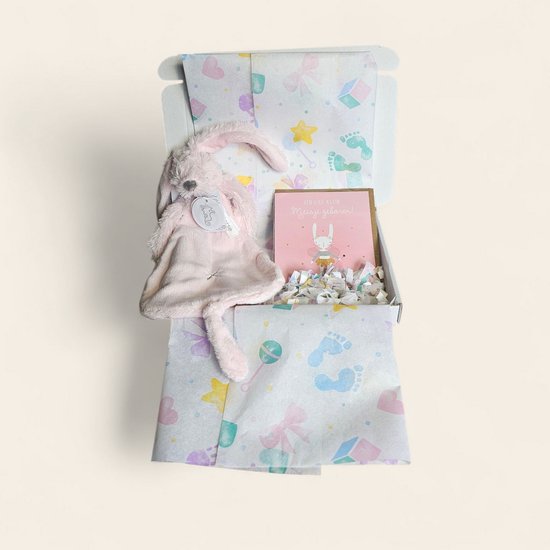 Lief Klein Meisje Geboren – Brievenbuscadeautje met Happy Horse Richie Roze van Greetz