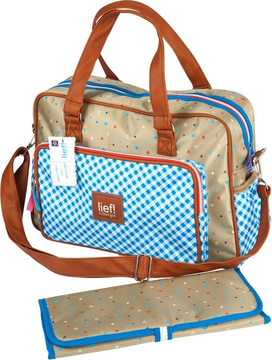 Lief! Luiertas Verzorgingstas + Verschoningsmatje - Blauw van LIEF