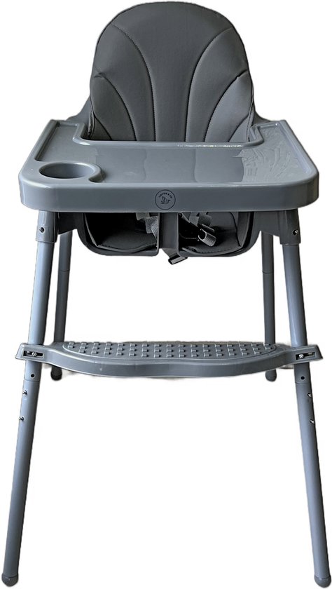 Liefjes & Co Eetstoel Baby - Kinderstoel - Grijs - Met Kussen van Liefjes & Co